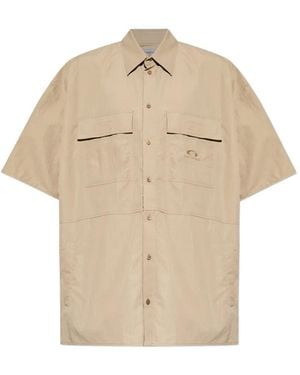 Balenciaga Short-sleeve Pocket Shirt - Natural