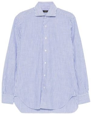 Barba Napoli Striped Long-Sleeve Shirt - Blue