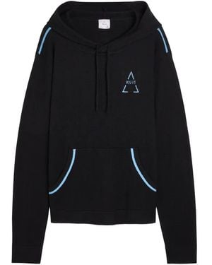 AN-Y1 Logo-Detail Hoodie - Black