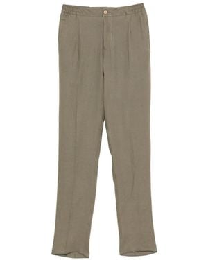 Kiton Pleated Trousers - Natural