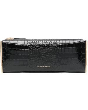 Elisabetta Franchi Zip Clutch Bag - ブラック