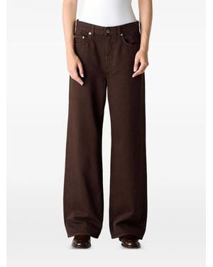 Loulou de Saison Mico Wide-Leg Jeans - Brown