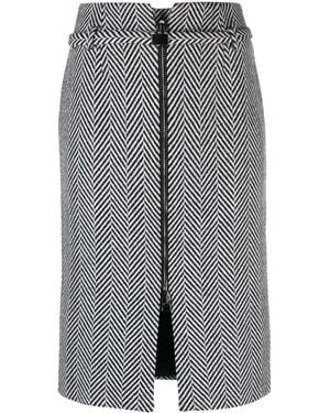 Tom Ford Rok Met Chevron Patroon - Grijs