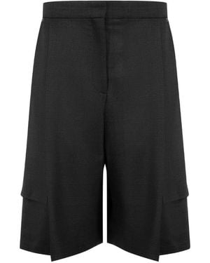 Loewe Check-Pattern Cargo Shorts - Black