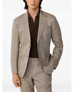 Hackett Delave Hopsack Blazer - Natural