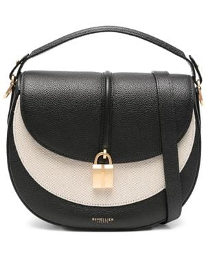 DeMellier London Small The Siena Saddle Half-Moon Padlock Bag - Black