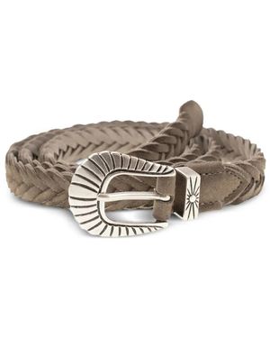 Alberto Luti Braided Leather Belt - Grey