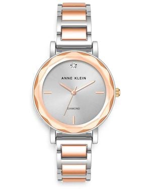 Anne Klein Logo-Detail 32Mm Watch - Metallic