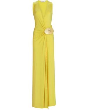 Silvia Tcherassi Ärmelloses Abendkleid Mit Verdrehter Front - Gelb