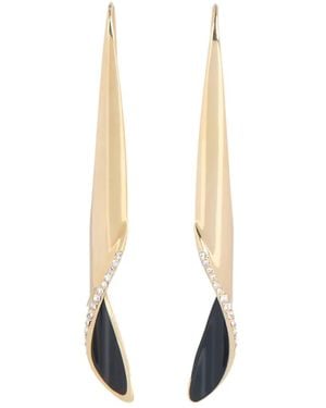 Balmain Boucles D'Oreilles Organic Twist En Laiton Laqué - Blanc
