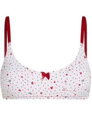 KARL LAGERFELD Heart-Print Bralette - Pink