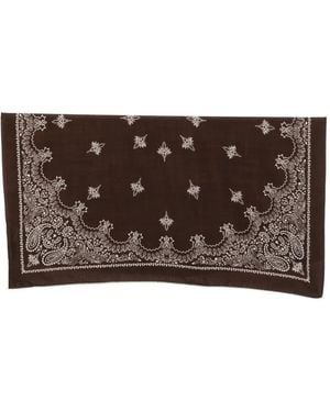 Destin Paisley-Print Scarf - Brown