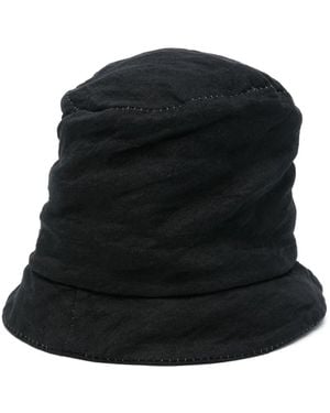 Forme D'expression Contrast-Stitching Bucket Hat - Black