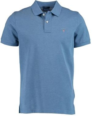 GANT Pique Short-Sleeve Shirt - Blue