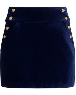 Alice + Olivia Donald Minirock Mit Seitlichen Knöpfen - Blau