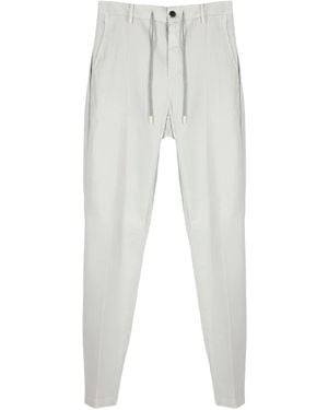 Eleventy Drawstring tapered trousers - Weiß