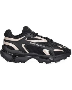 Lacoste Panelled Mesh Trainers - Black