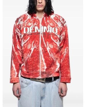 Demon Return To Flesh Zip-Up Hoodie - Red