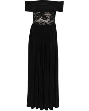 Zimmermann Long Dress With Bardot Neckline - Black