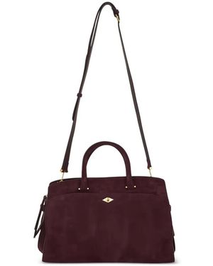 Metier Bolso Satchel Con Asa Superior - Morado