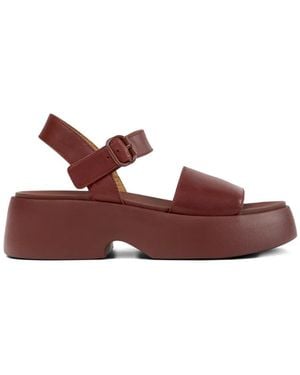 Camper Tasha Leather Sandals - Brown