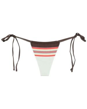 Frankie's Bikinis Slip Bikini Tia A Righe - Verde