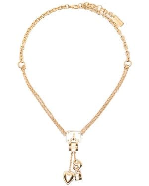 Chloé Mini Paddington Heart Padlock-Pendant Necklace - Metallic