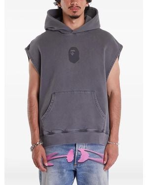 A Bathing Ape Ärmelloser Kapuzenpullover - Grau