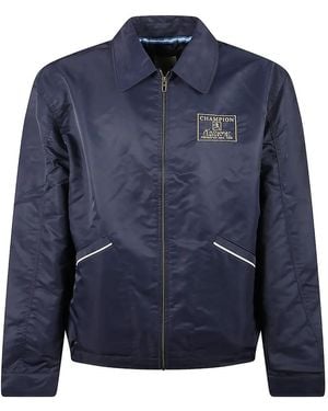 Champion Logo Shirt Jacket - Blue