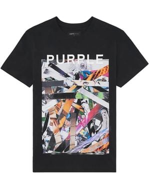 Purple Brand T-Shirt Face Parts - Nero
