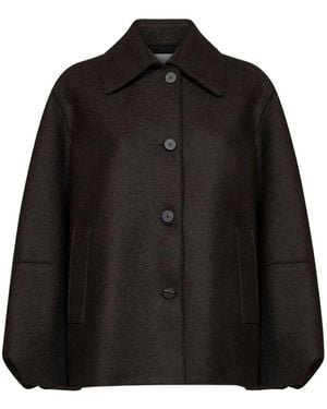 Harris Wharf London Manteau À Simple Boutonnage - Black