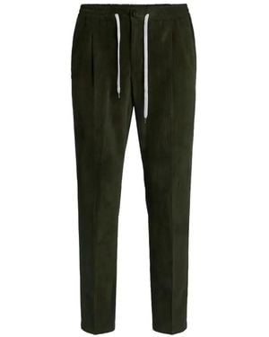 PT Torino Pleated Corduroy Pants - Green