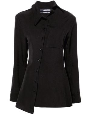 Jacquemus La Chemise Pablo Asymmetric Shirt - Black