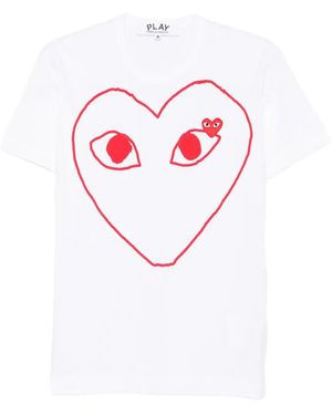 COMME DES GARÇONS PLAY Heart-Print T-Shirt - White