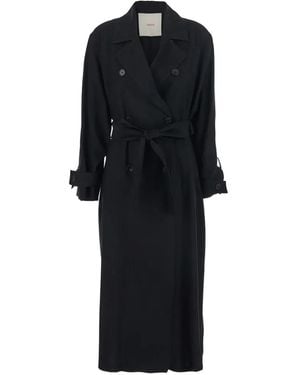 Jucca Buttoned Belted Coat - Black