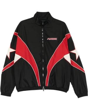 Amiri Windbreaker Zip-Up Jacket - Red