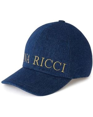 Nina Ricci Logo-Embroidered Cap - Blue
