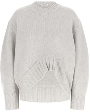 The Attico Embroidered-Logo Jumper - White