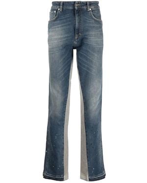 Represent Two-Tone Straight-Leg Jeans - Blue