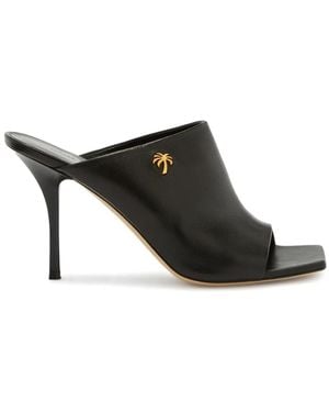 Palm Angels Palm-Detail Sandals - Black