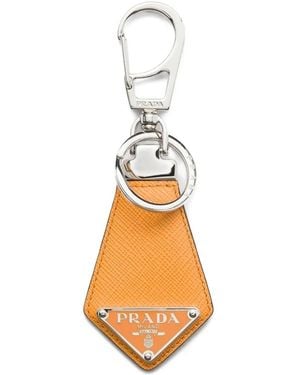 Prada Schlüsselanhänger Aus Saffiano-Leder - Mettallic