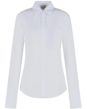 Sportmax Pointed-Collar Long-Sleeve Shirt - White
