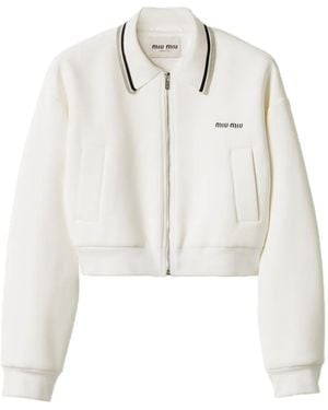 Miu Miu Wool-Blend Jacket - White