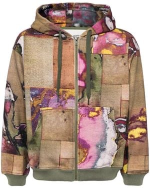Kidsuper Faces Collage Hooded Jacket - Pink