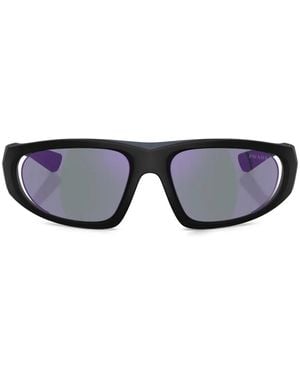 Prada Linea Rossa Sonnenbrille Mit Eckigem Gestell - Schwarz