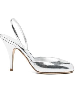 3Juin Mely Slingback Heeled Sandals - White