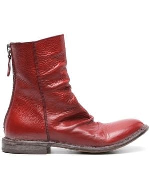 Moma Botines Con Efecto Envejecido - Rojo