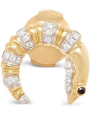 Yvonne Léon Boucles D'Oreilles Crayfish Serties De Diamants - Métallisé