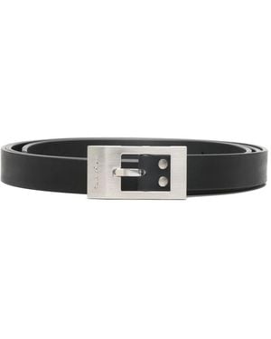 Rick Owens Square-Buckle Belt - White
