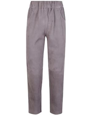 Via Masini 80 Pantalones Con Cinturilla Elástica - Morado
